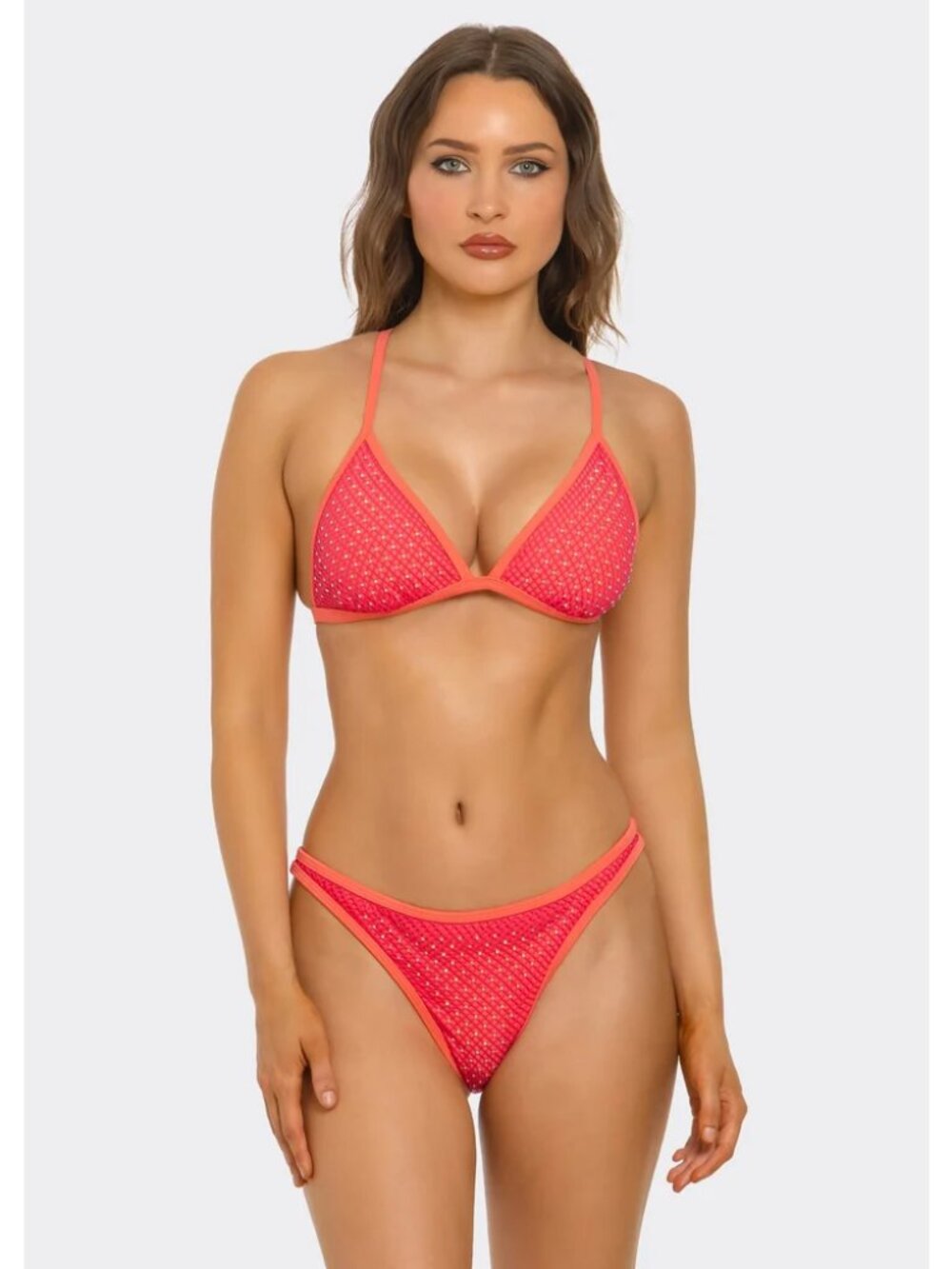 Tropical Flame Triangle Bikini Set
